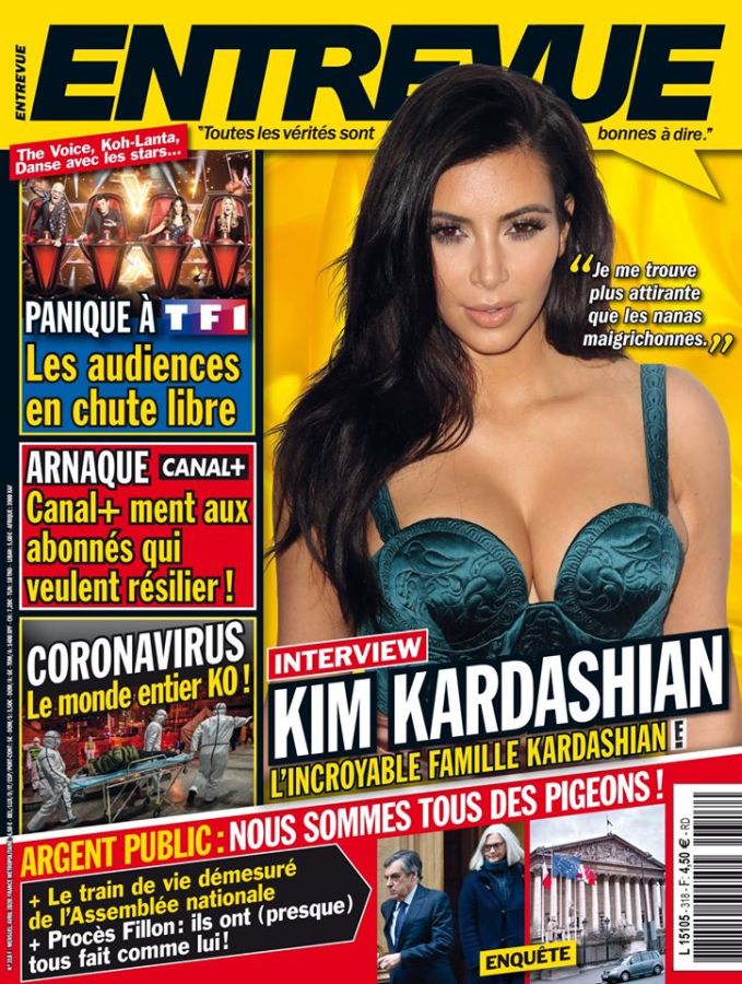 ENTREVUE magazine side cover Issue 318  April 2020
