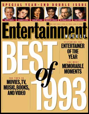 ENTERTAINMENT WEEKLY magazine cover Issue 203/204 31 December 1993