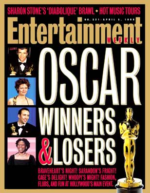 ENTERTAINMENT WEEKLY magazine cover Issue 321 5 April 1996