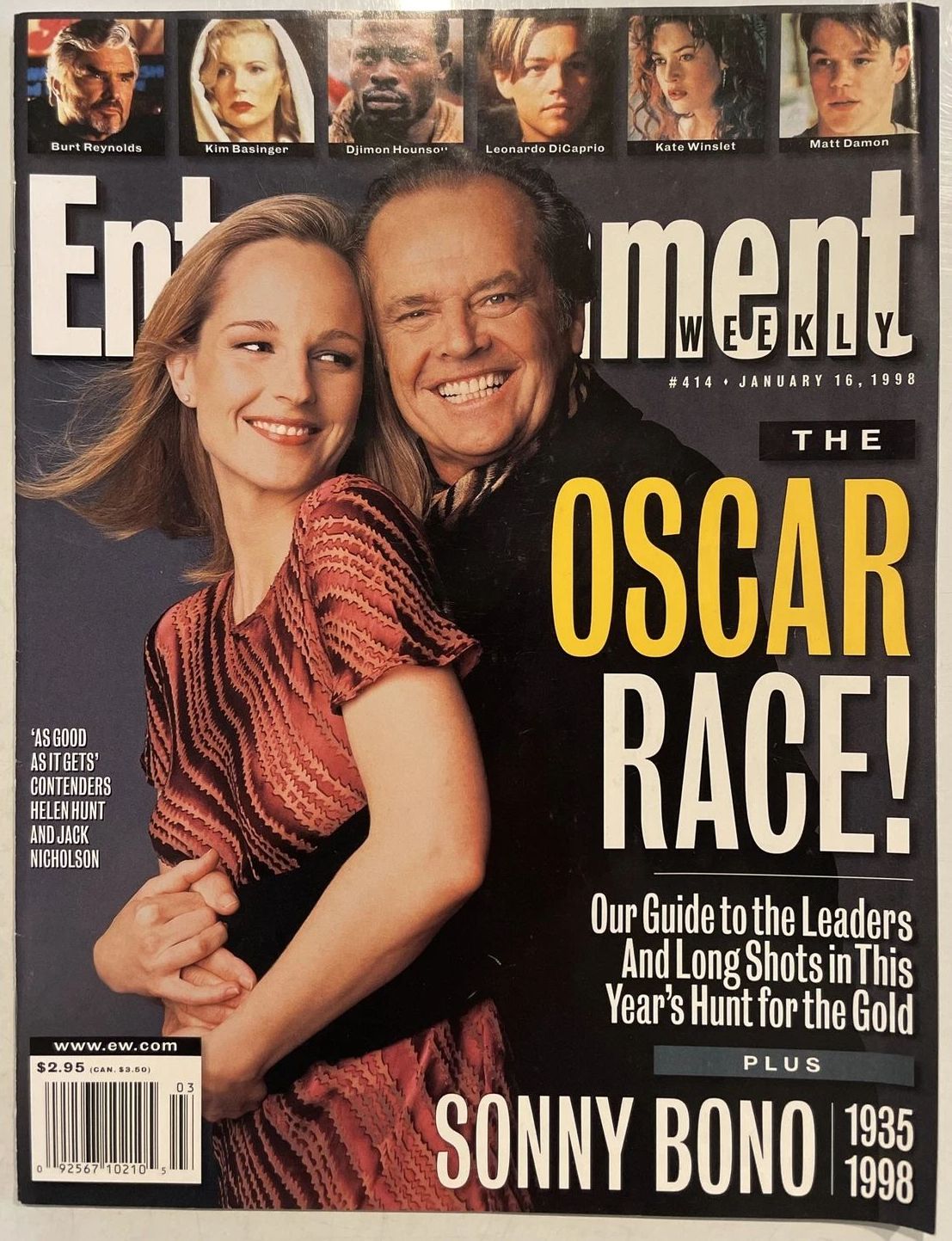 ENTERTAINMENT WEEKLY magazine cover Issue 414 16 January 1998