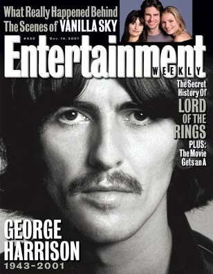 ENTERTAINMENT WEEKLY magazine cover Issue 630 14 December 2001