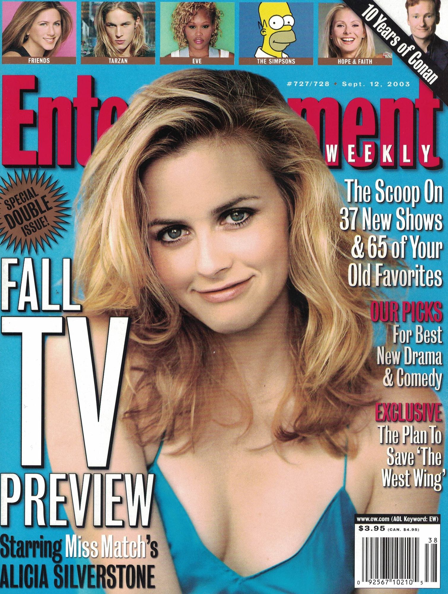ENTERTAINMENT WEEKLY magazine cover Issue 727/728 12 September 2003