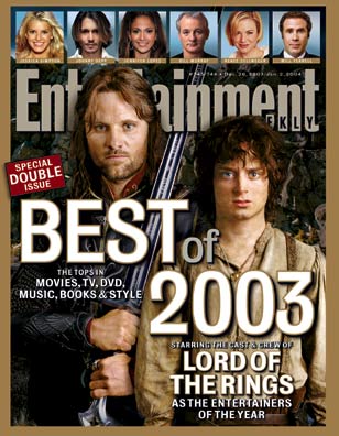 ENTERTAINMENT WEEKLY magazine cover Issue 743/744 26 December 2003