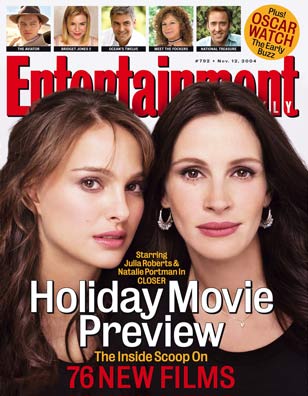 ENTERTAINMENT WEEKLY magazine cover Issue 792 12 November 2004