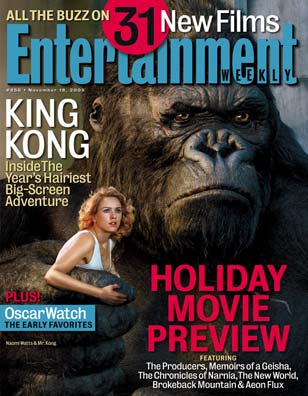 ENTERTAINMENT WEEKLY magazine cover Issue 850 18 November 2005