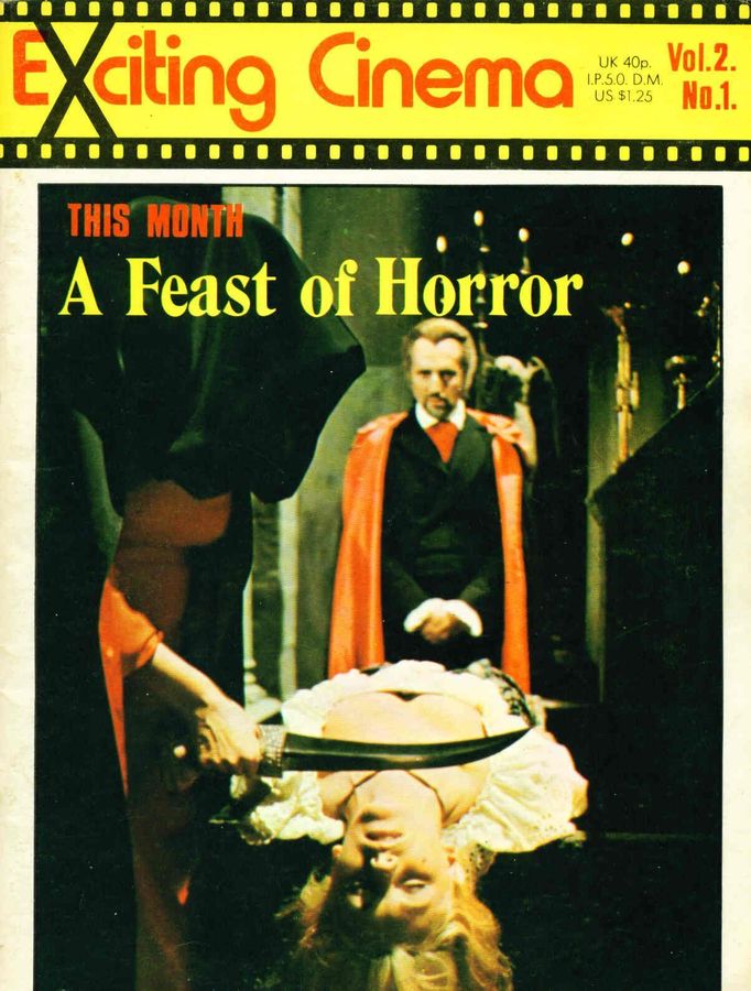 EXCITING CINEMA magazine side cover Issue 13  Vol 2 # 1  1972