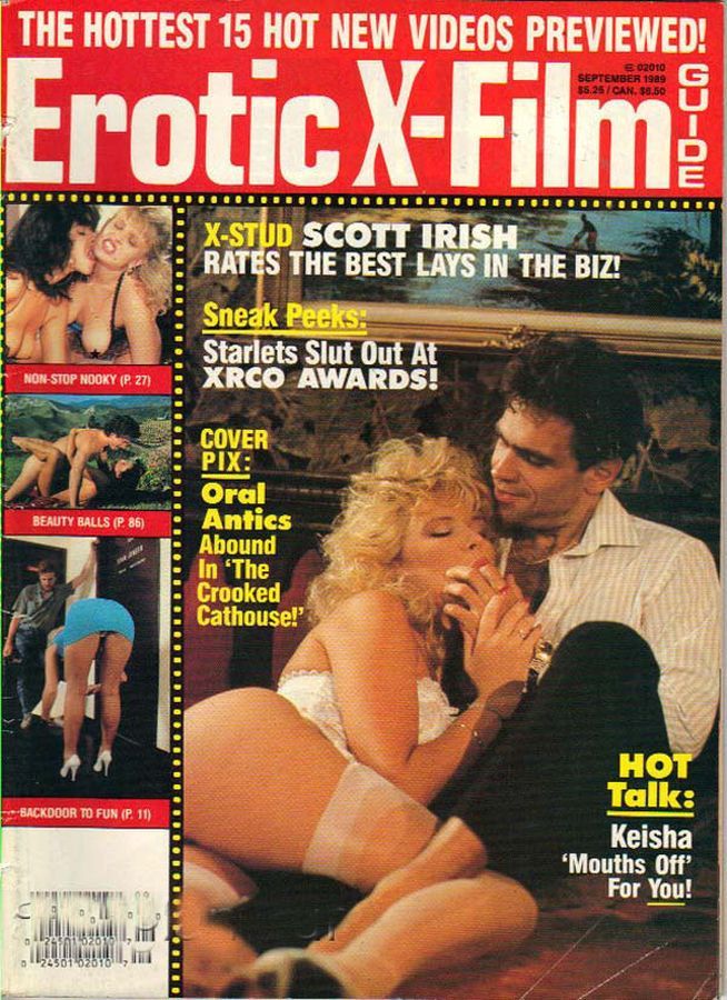 EROTIC FILM GUIDE magazine side cover  Vol 7 # 9 September 1989