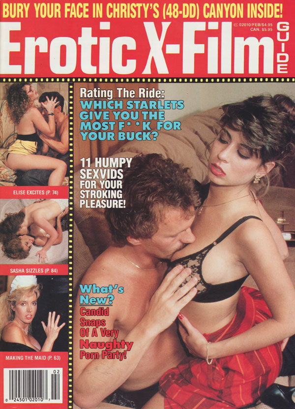 EROTIC FILM GUIDE magazine side cover  Vol 8 # 2 February 1990