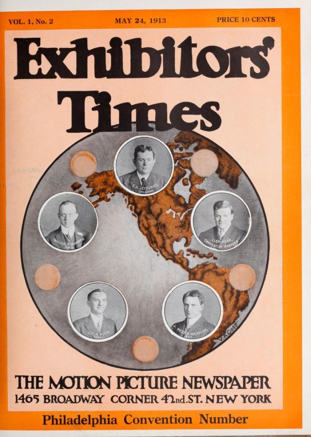 EXHIBITORS TIMES magazine side cover Issue 2 24 May 1913
