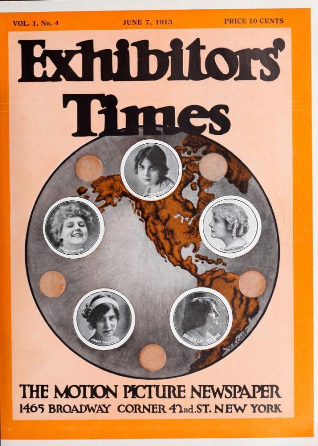 EXHIBITORS TIMES magazine side cover Issue 4 7 June 1913
