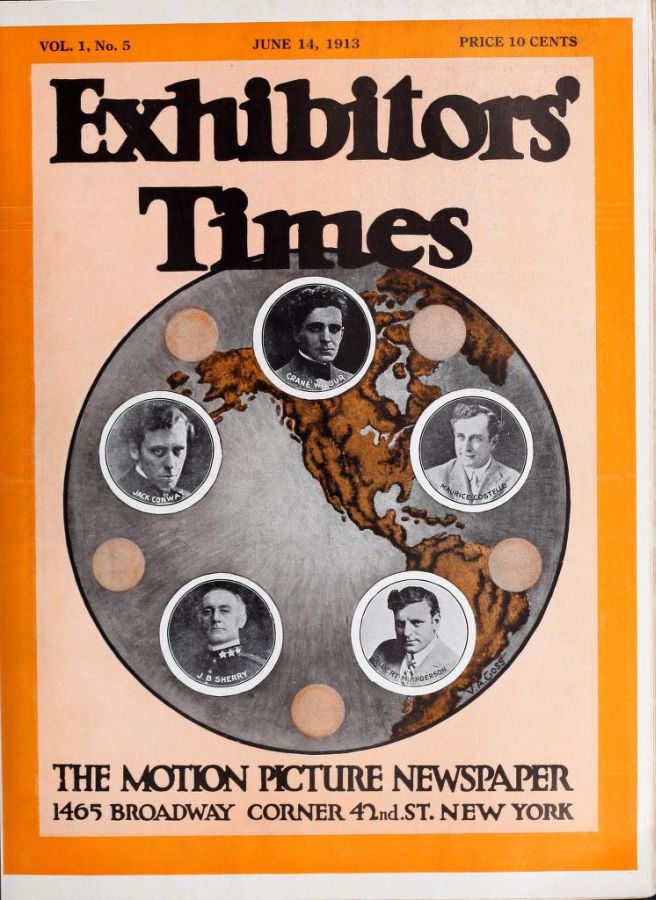 EXHIBITORS TIMES magazine side cover Issue 5 14 June 1913
