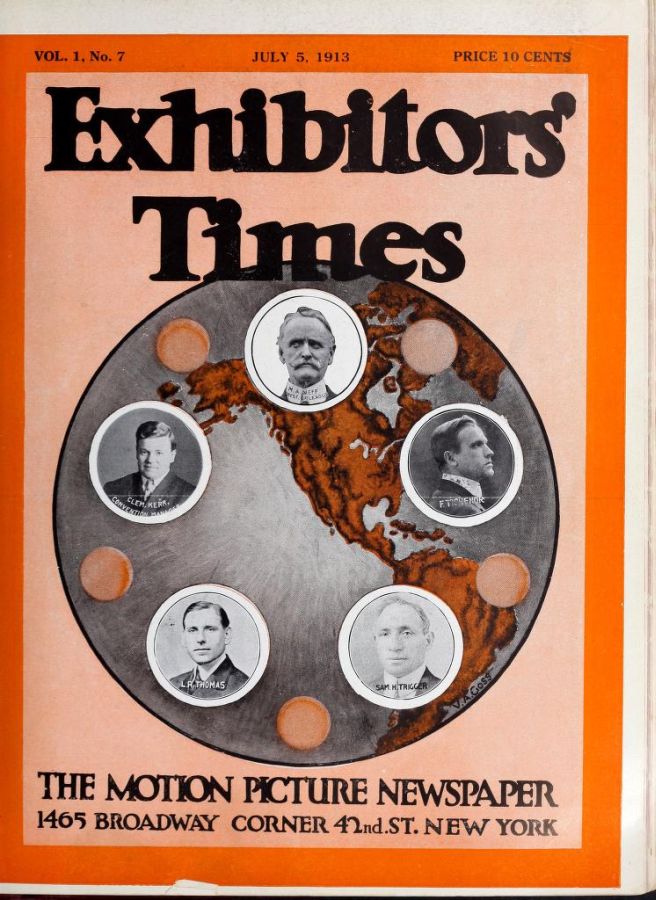 EXHIBITORS TIMES magazine side cover Issue 7 5 July 1913