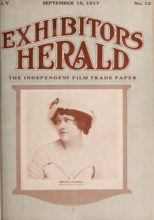 EXHIBITORS HERALD magazine side cover 15 September 1917