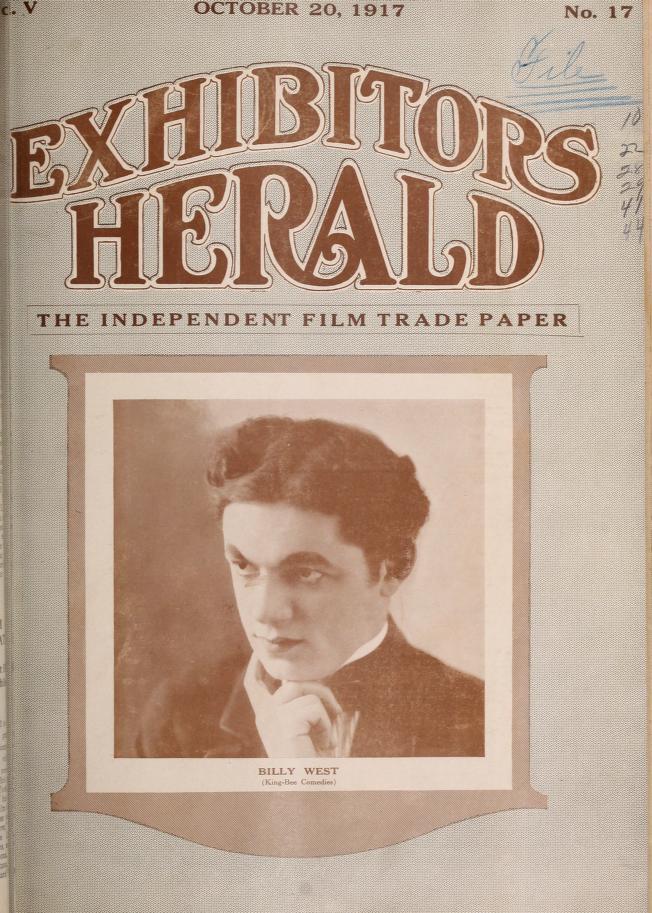 EXHIBITORS HERALD magazine side cover 20 October 1917