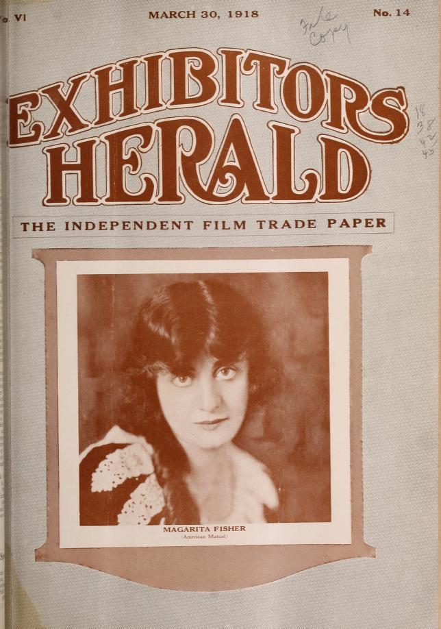 EXHIBITORS HERALD magazine side cover 30 March 1918
