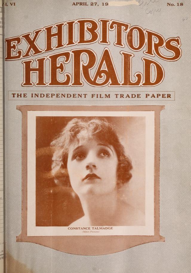 EXHIBITORS HERALD magazine side cover 27 April 1918