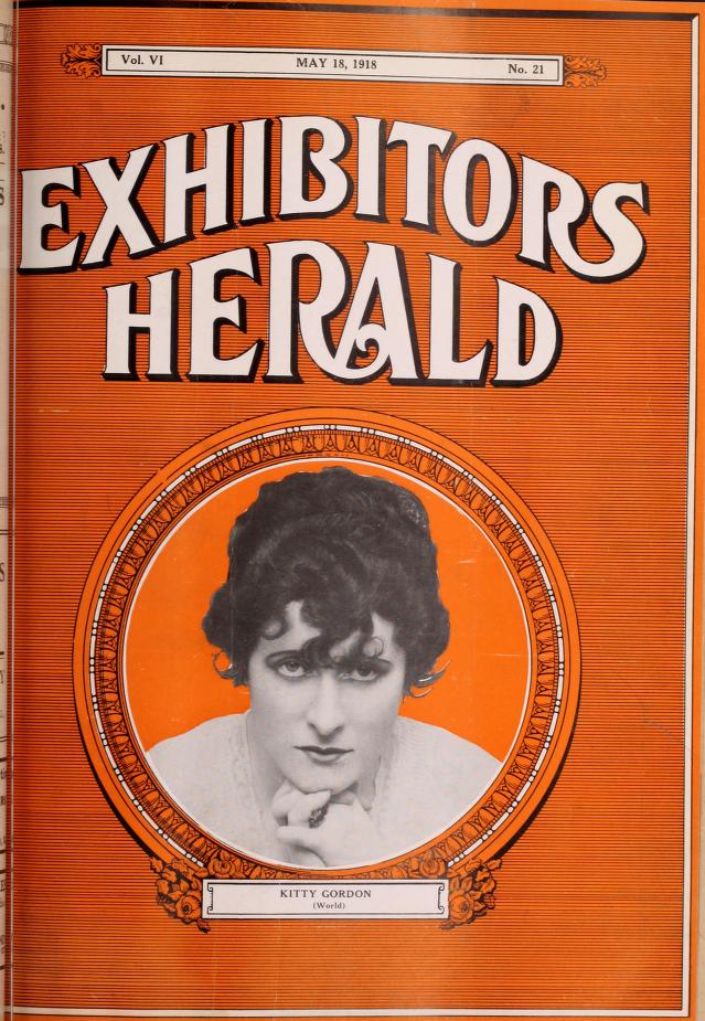 EXHIBITORS HERALD magazine side cover 18 May 1918