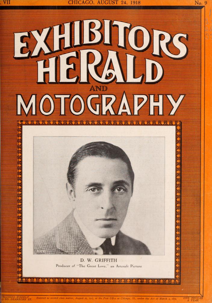 EXHIBITORS HERALD magazine side cover 24 August 1918