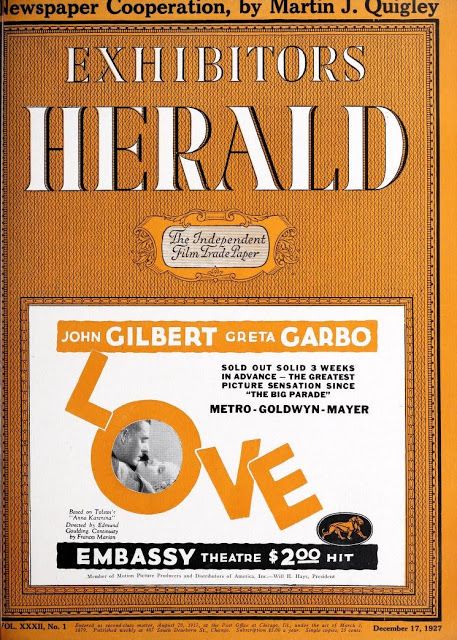 EXHIBITORS HERALD magazine side cover  Vol 32 No  1 17 December 1927