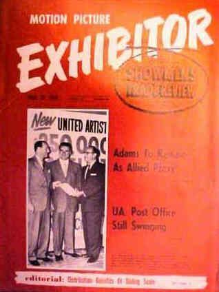 MOTION PICTURE EXHIBITOR magazine side cover 29 April 1959