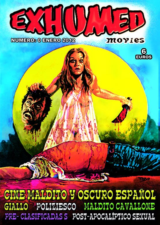 EXHUMED MOVIES magazine side cover January/February/March 2012