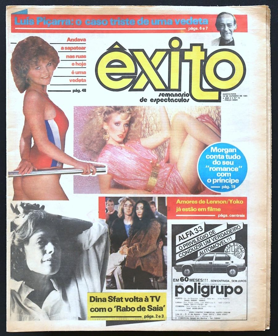 EXITO magazine side cover Issue 72 10 October 1985
