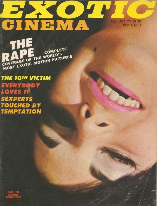 EXOTIC CINEMA magazine side cover Issue 1  Vol 1 # 1 July 1966