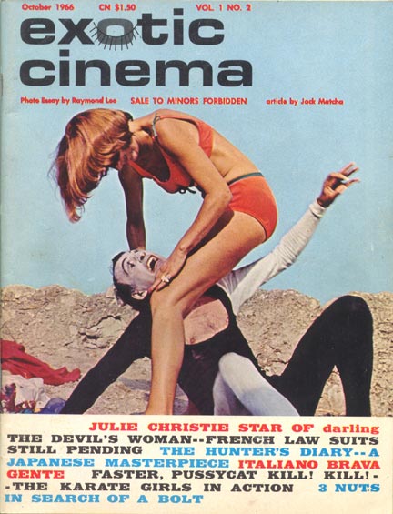 EXOTIC CINEMA magazine side cover Issue 2  Vol 1 # 2 October 1966