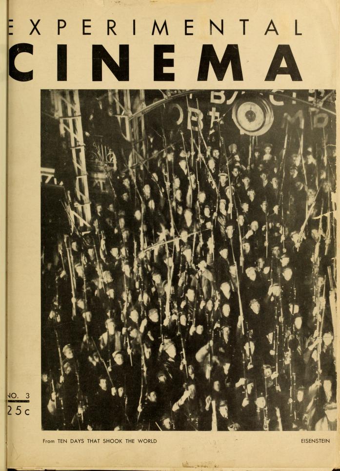 EXPERIMENTAL CINEMA magazine side cover Issue 3  1931