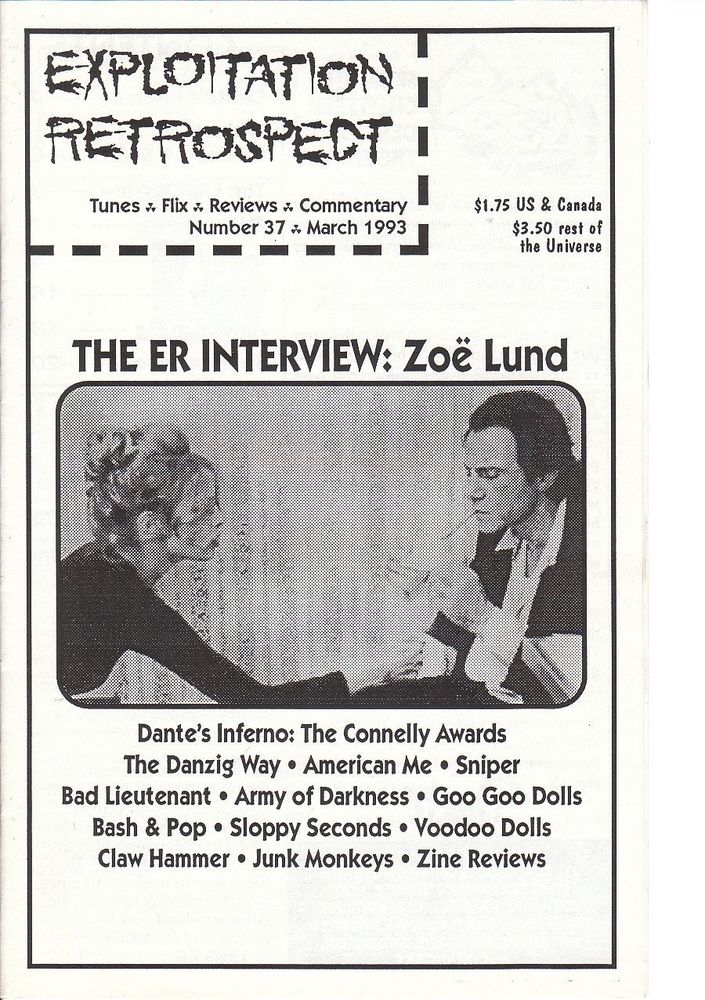 EXPLOITATION RETROSPECT magazine side cover Issue 37 March 1993