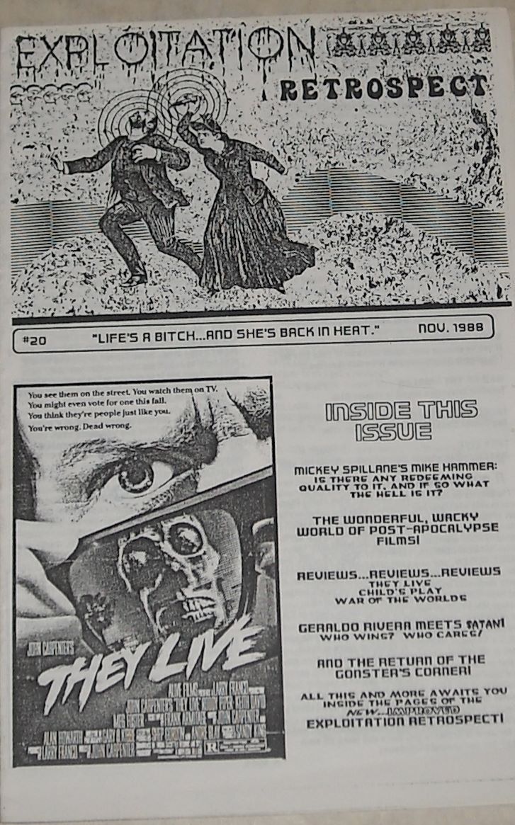EXPLOITATION RETROSPECT magazine side cover Issue 20 November 1988
