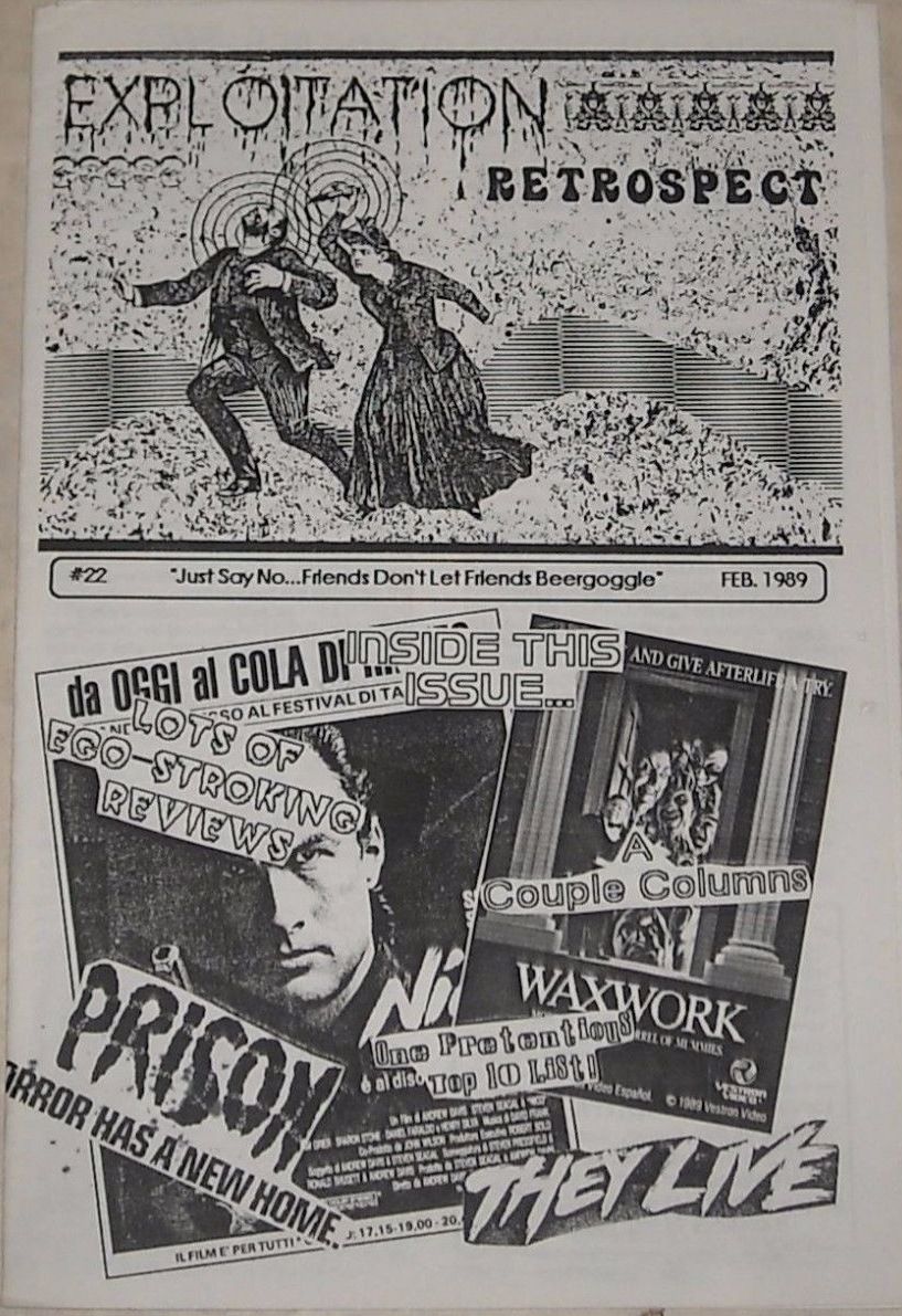 EXPLOITATION RETROSPECT magazine side cover Issue 22 February 1989