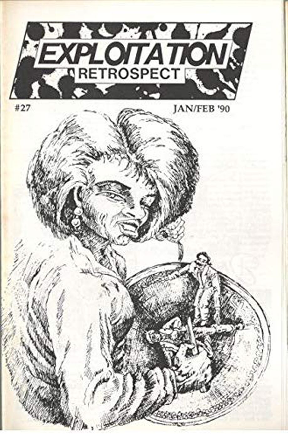 EXPLOITATION RETROSPECT magazine side cover Issue 27 January/February 1990