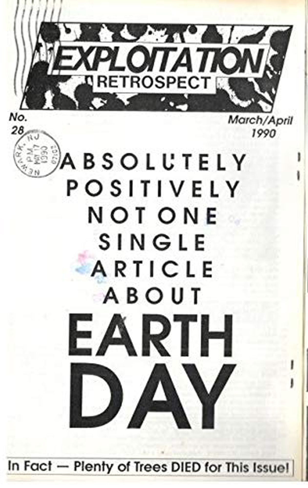 EXPLOITATION RETROSPECT magazine side cover Issue 28 March/April 1990