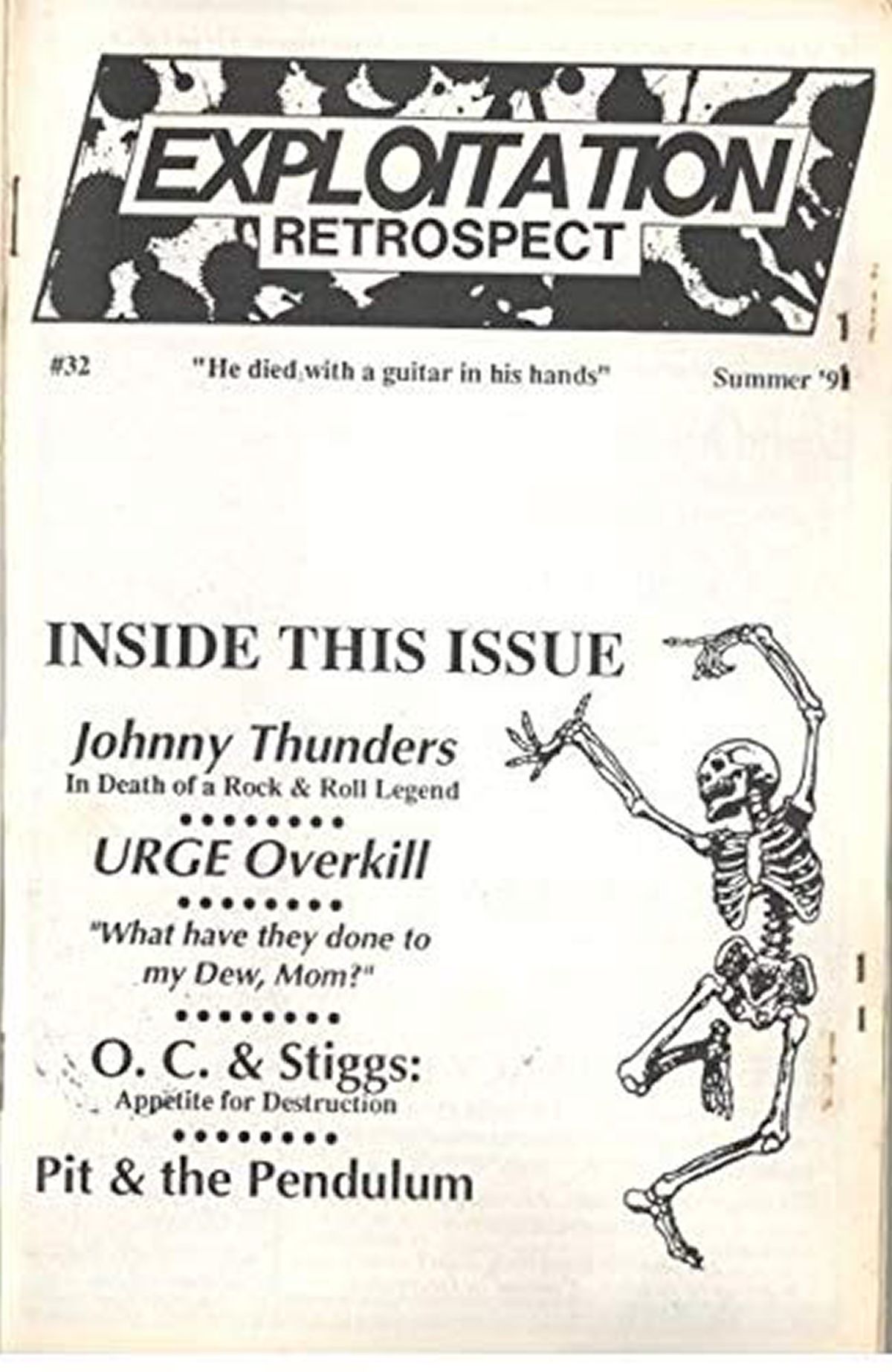 EXPLOITATION RETROSPECT magazine side cover Issue 32 Summer 1992