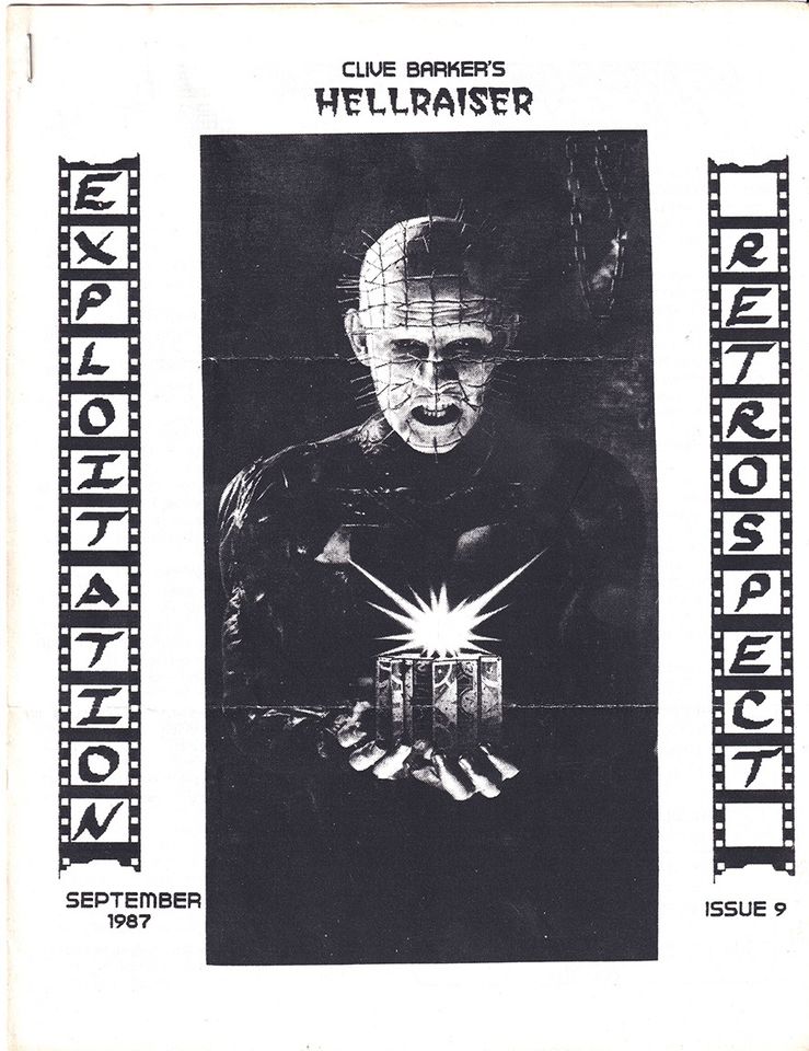 EXPLOITATION RETROSPECT magazine side cover Issue 9  September 1987