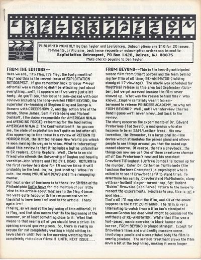 EXPLOITATION RETROSPECT magazine side cover Issue 5   