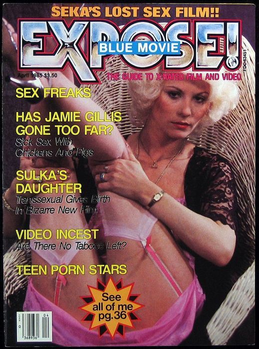 EXPOSE magazine side cover April 1985