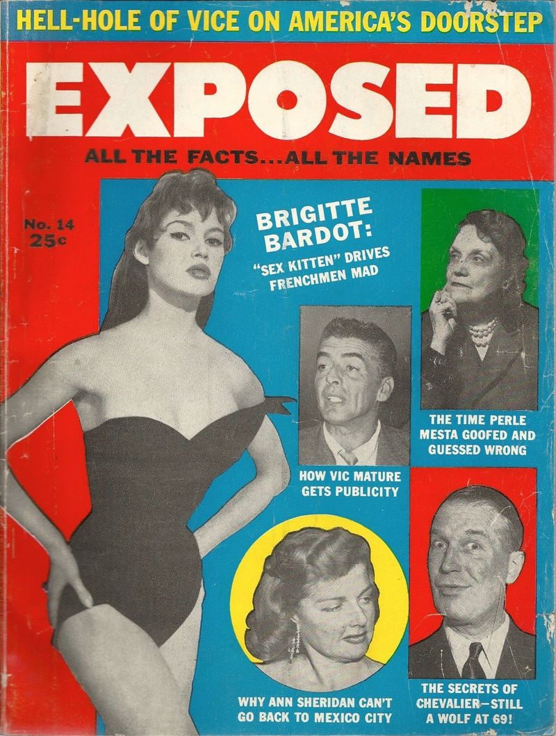 EXPOSED magazine side cover Issue 14 April 1957