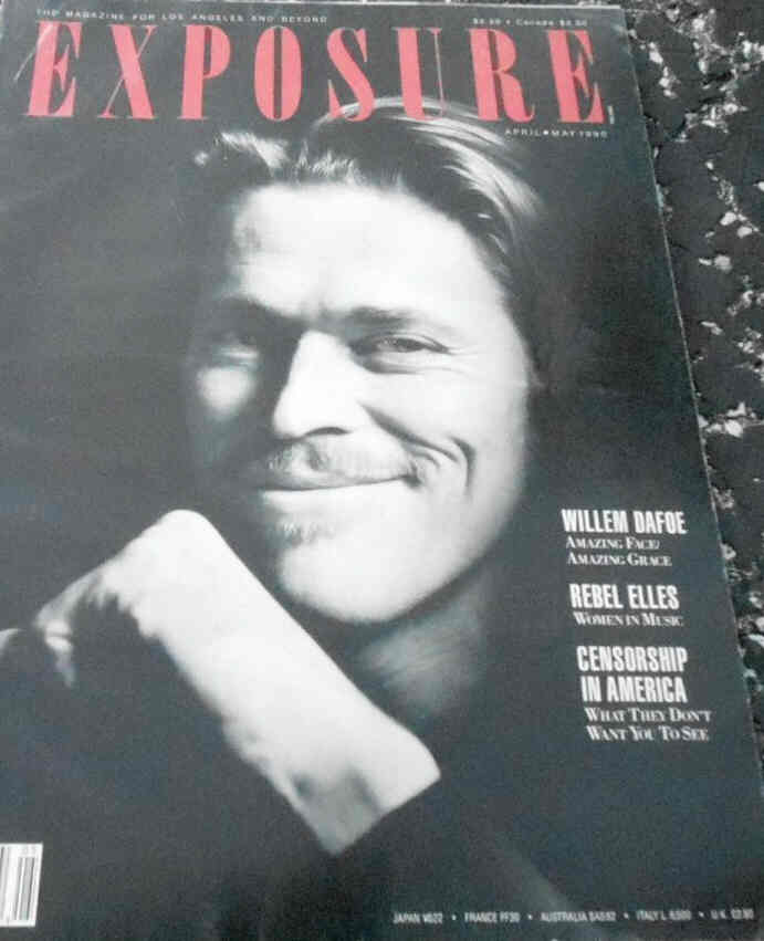 EXPOSURE (USA) magazine side cover  April 1990