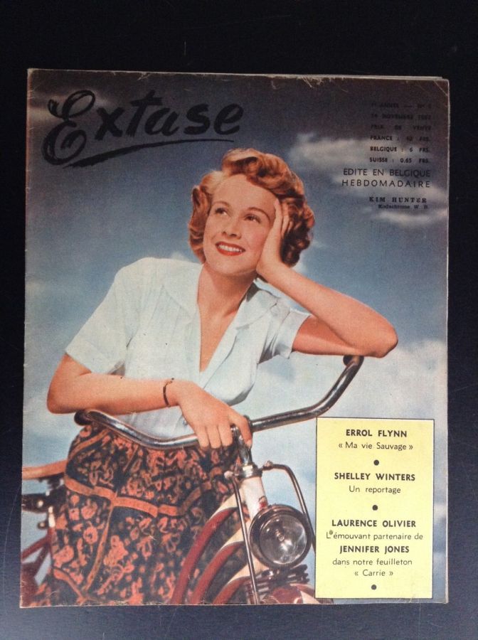 EXTASE (Be) magazine side cover Issue 7 14 November 1952