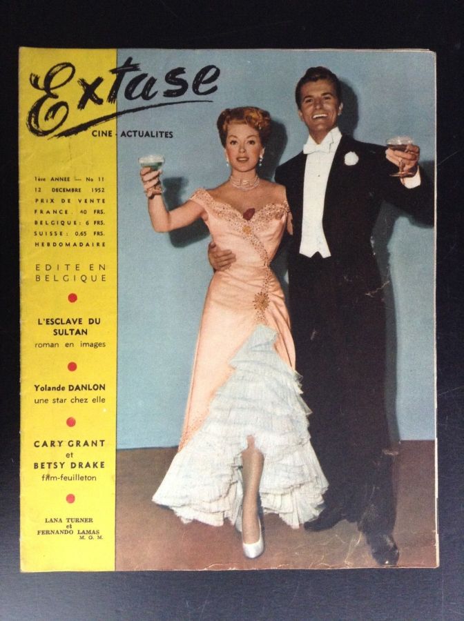EXTASE (Be) magazine side cover Issue 11 12 December 1952