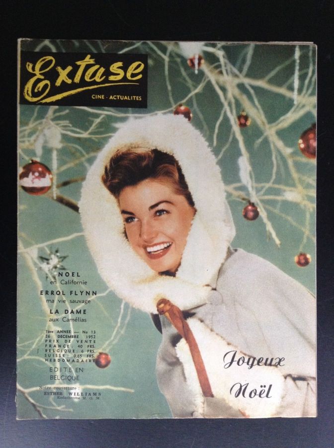 EXTASE (Be) magazine side cover Issue 13 26 December 1952