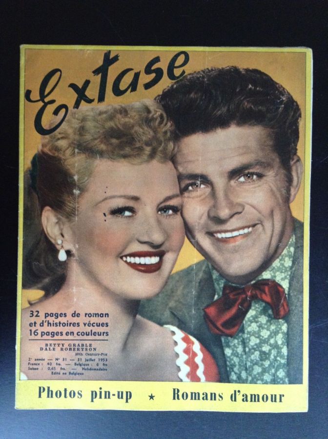 EXTASE (Be) magazine side cover Issue 31 31 July 1953