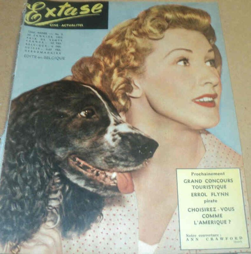 EXTASE (Be) magazine side cover Issue 5 30 January 1953