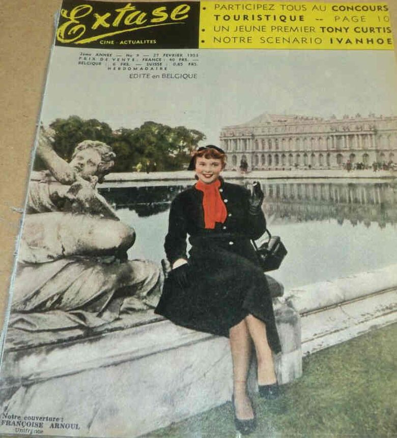 EXTASE (Be) magazine side cover Issue 9 27 February 1953