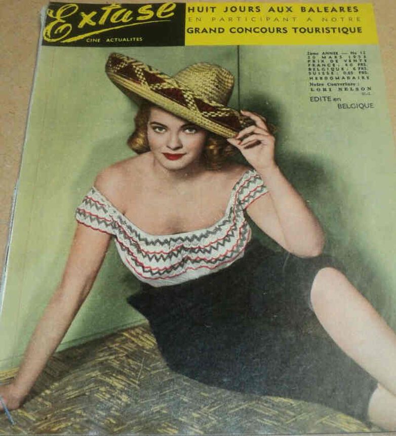 EXTASE (Be) magazine side cover Issue 12 20 March 1953
