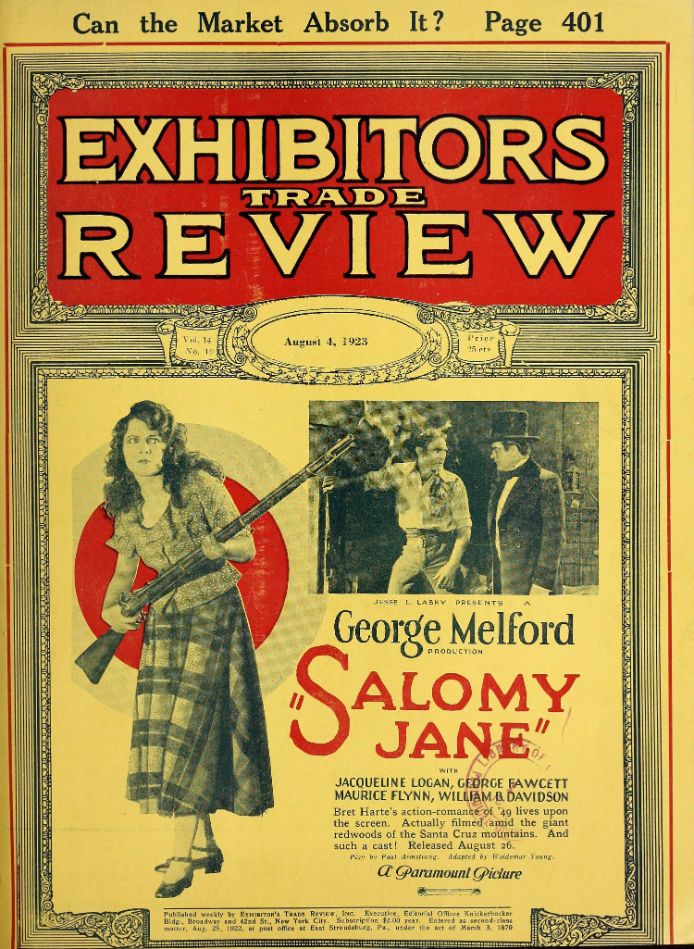 EXHIBITORS TRADE REVIEW magazine side cover 4 August 1923