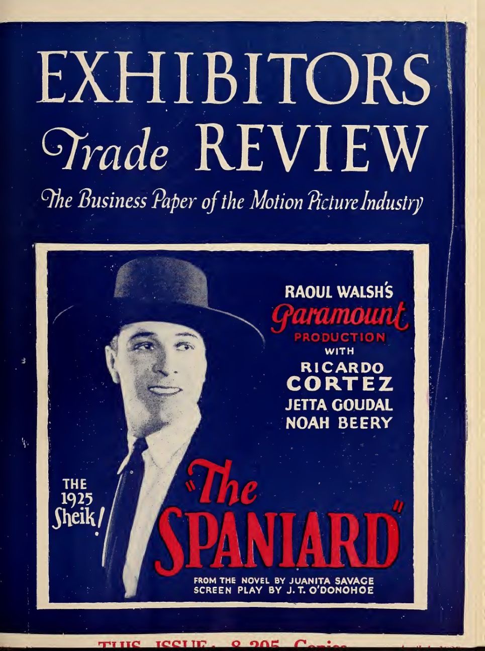 EXHIBITORS TRADE REVIEW magazine side cover 4 April 1925