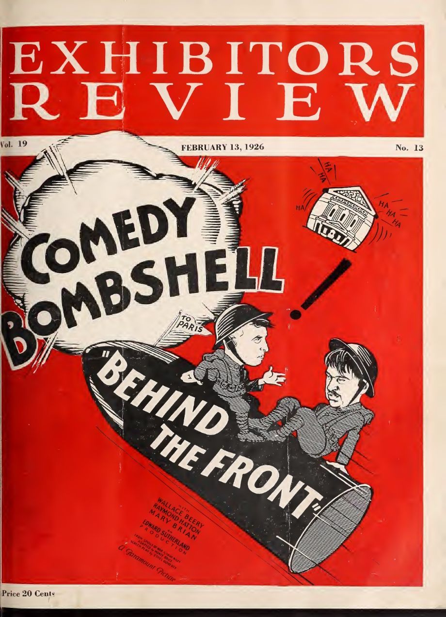 EXHIBITORS TRADE REVIEW magazine side cover 13 February 1926